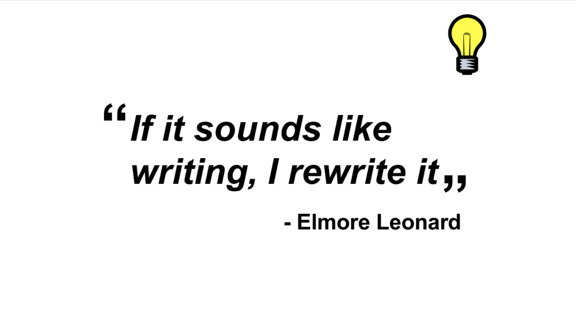 Elmore Leonard on writing