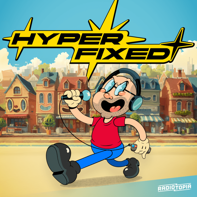 Hyperfixed poster/logo - best podcasts of 2025 - best standalone episodes - The Cat Drug Black Market